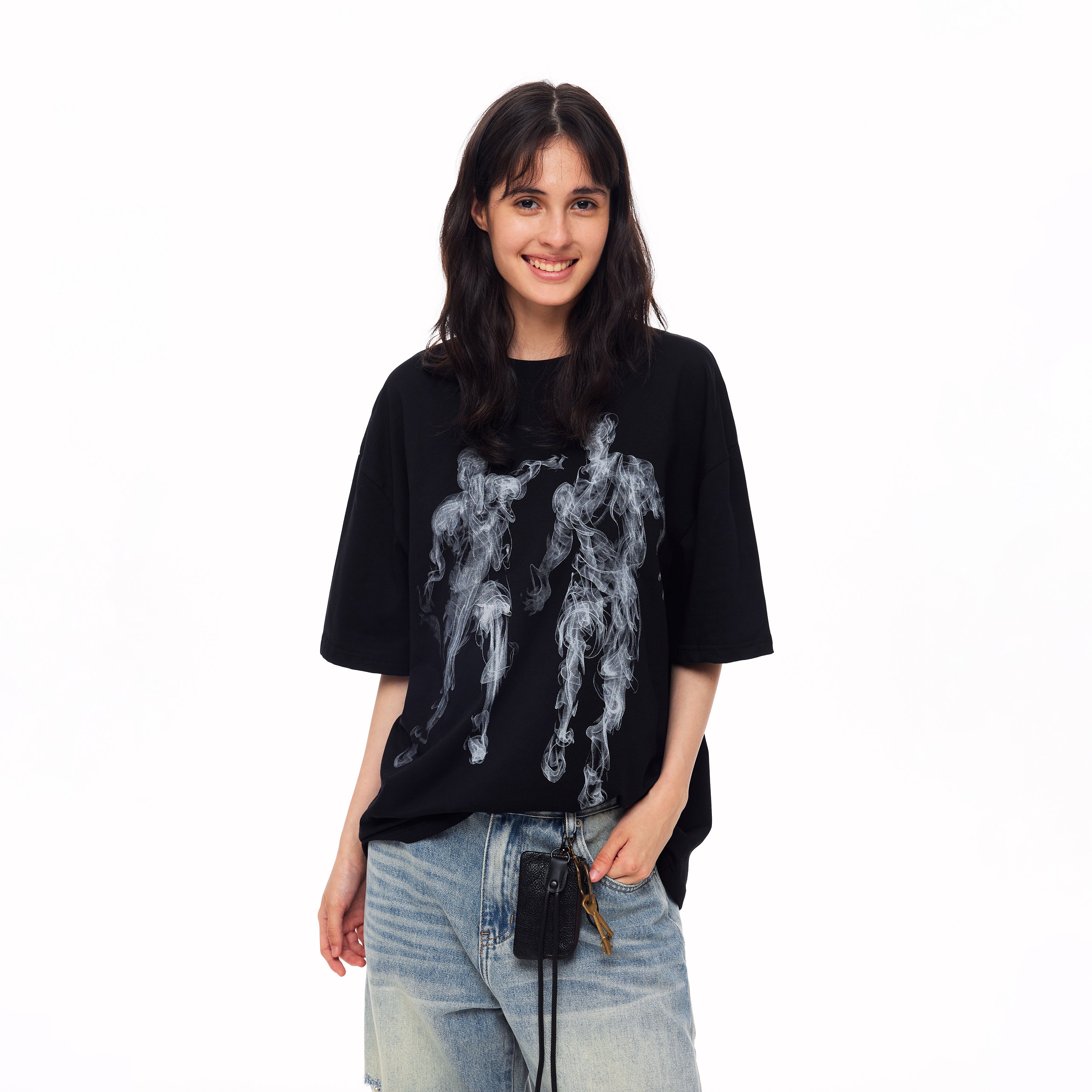 MADWITCH VINTAGE SMOKE CHARACTER GRAPHIC TEE #3265
