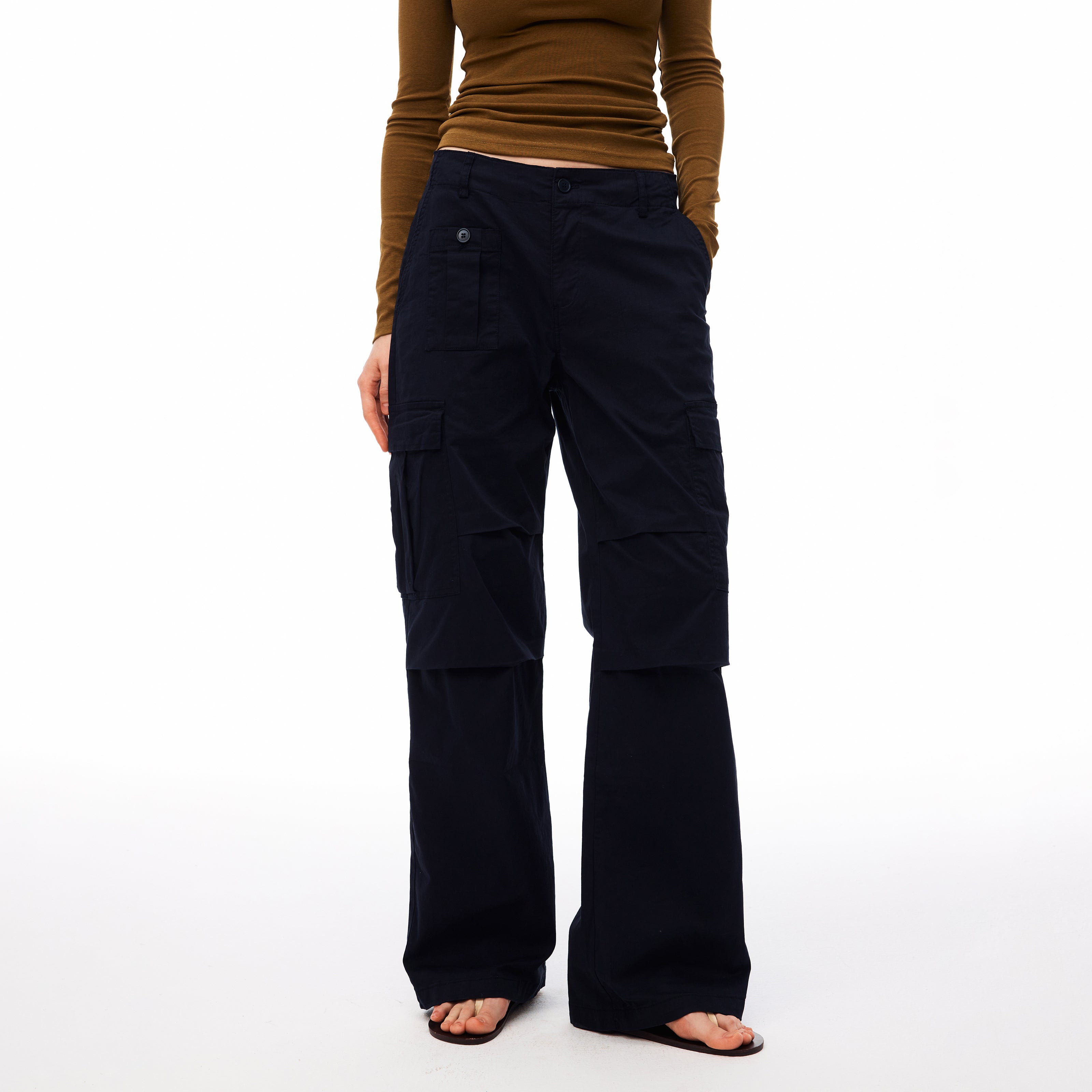 MADWITCH VINTAGE MULTI-POCKET PARACHUTE CARGO PANTS #CN61052