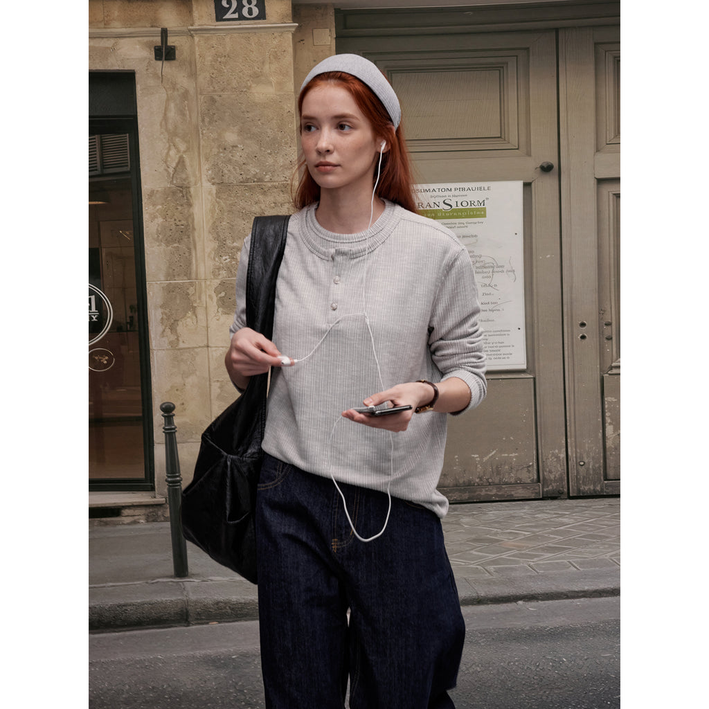 MADWITCH FAUX TWO-PIECE LAYERING TOP #880511