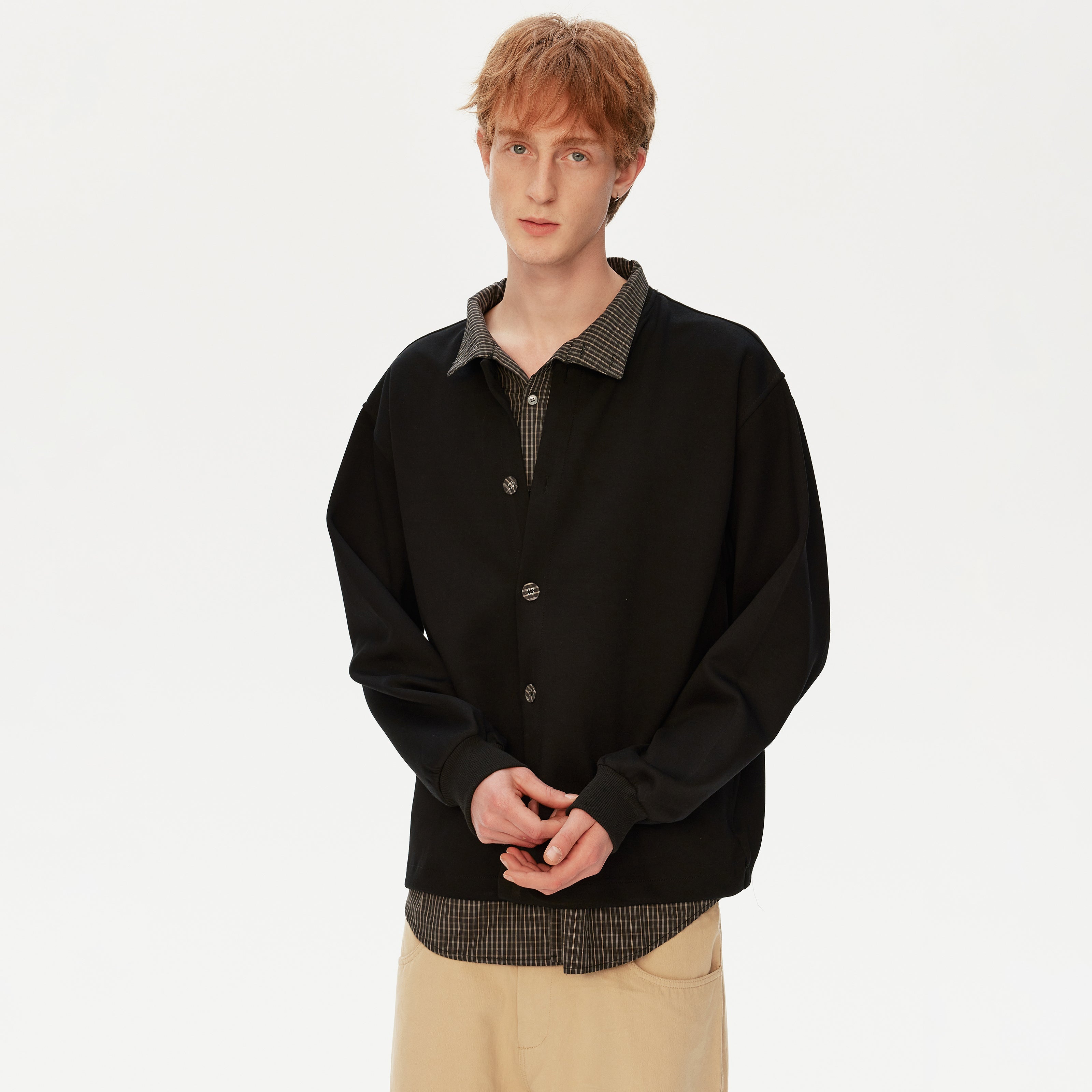 MADWITCH FAUX LAYER SHIRT JACKET #WY726