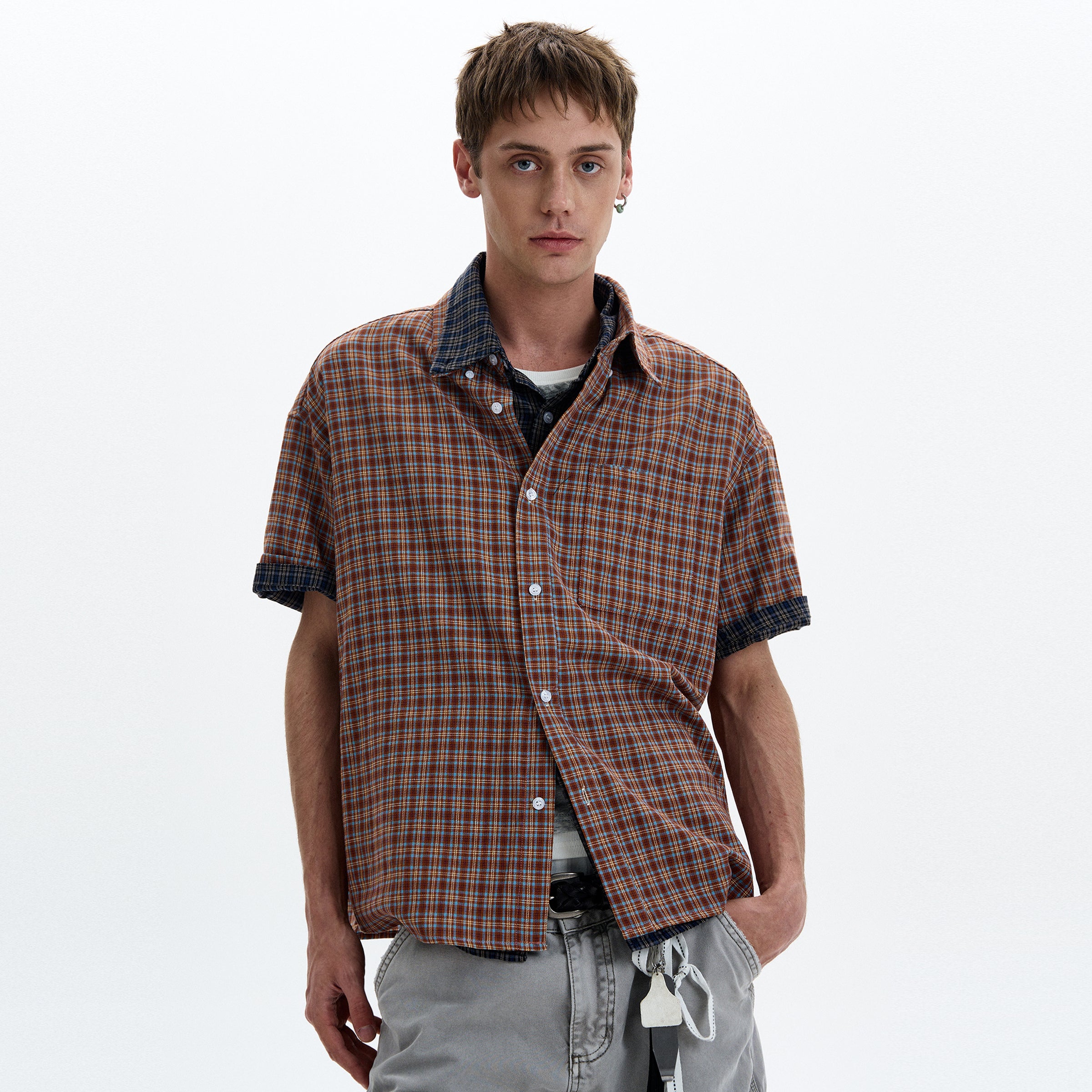 MADWITCH CONTRAST COLLAR SHIRT #CR230/CR232