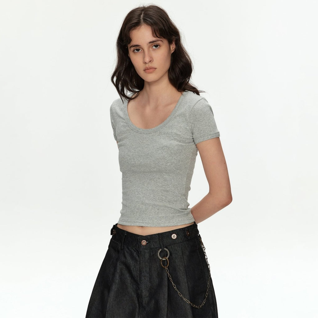 MADWITCH U-NECK FITTED TEE L0208 - MadWitch Store