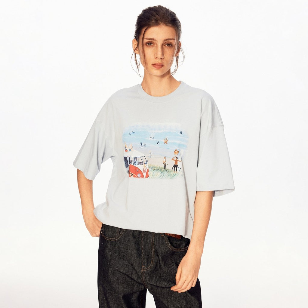 MADWITCH VINTAGE BUS PRINT TEE 991295 - MadWitch Store