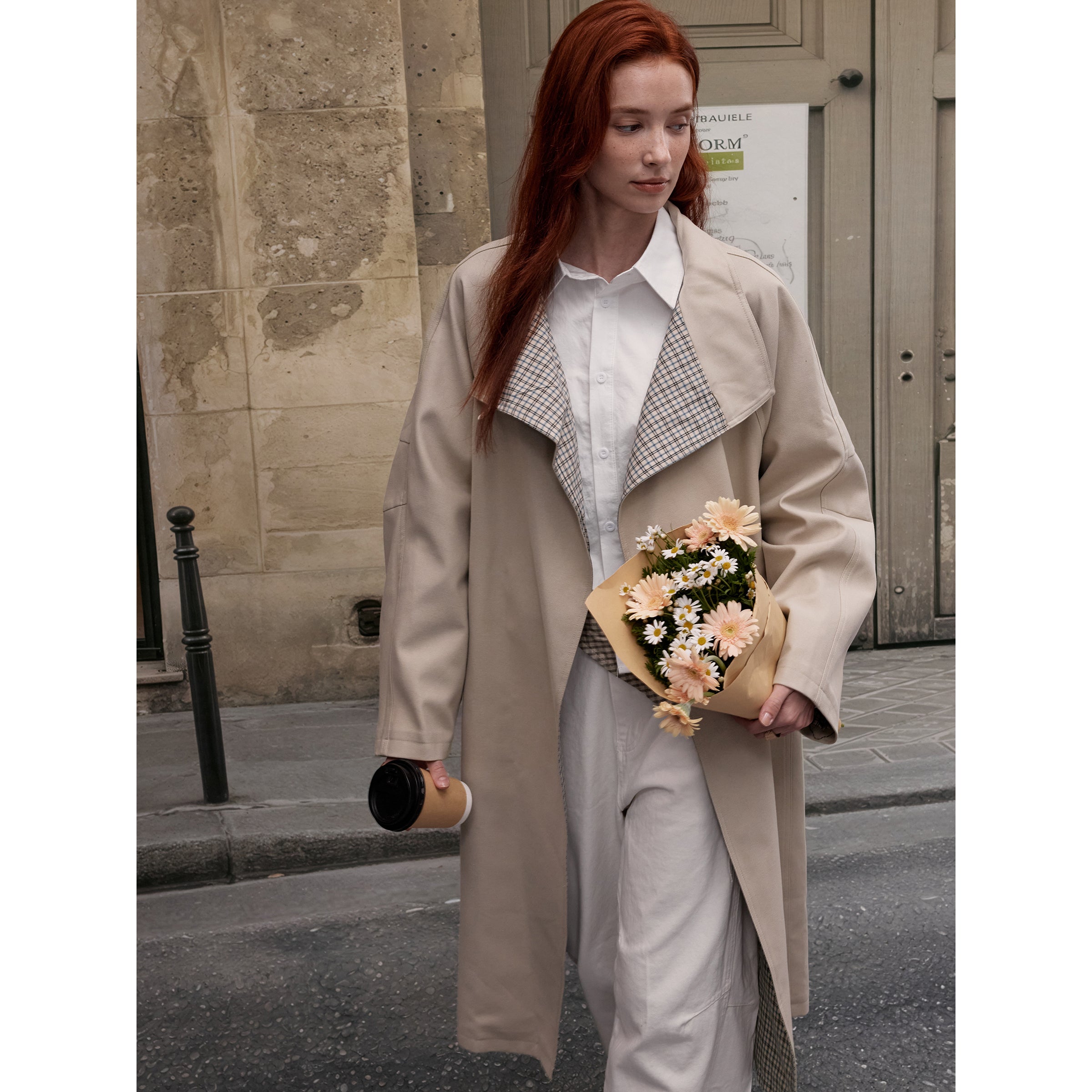 MADWITCH VINTAGE KNEE-LENGTH TRENCH #630028