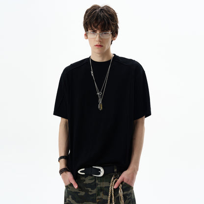 MADWITCH PANELED CREW NECK TEE #UTU009
