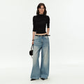 MADWITCH CROSS STUD DISTRESSED JEANS #MC2609