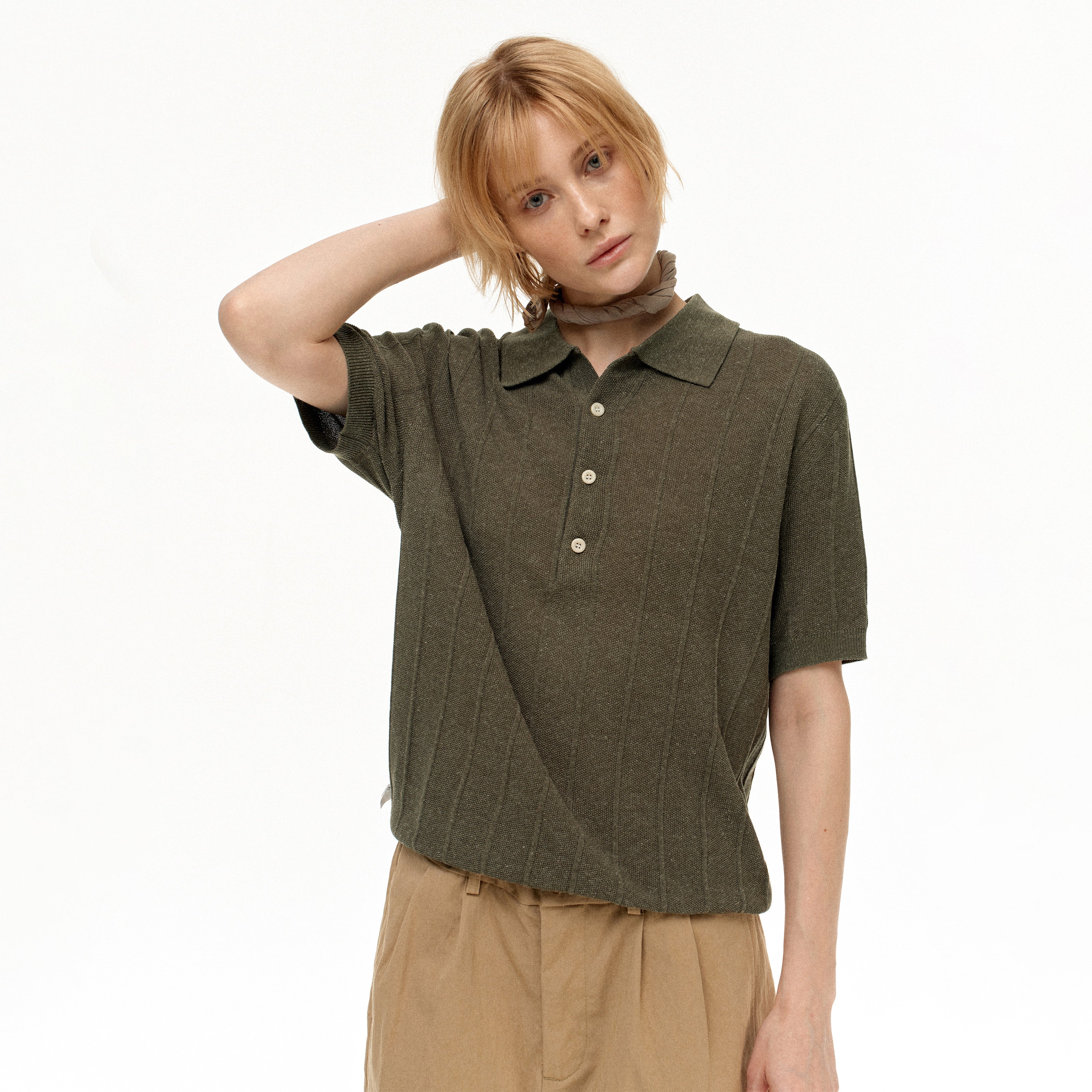 MADWITCH LINEN POLO SHIRT #32607