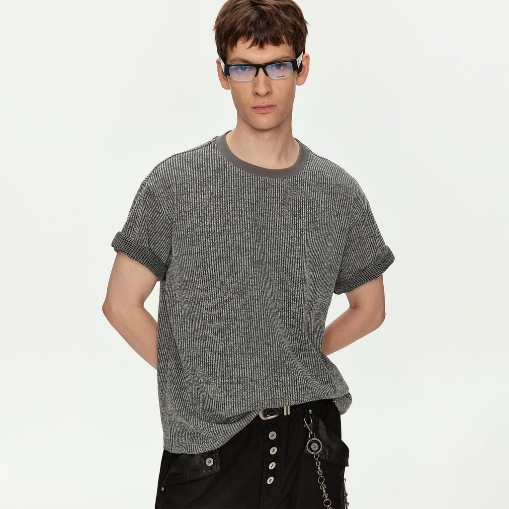 MADWITCH COLORBLOCK TEXTURED TEE #M1160