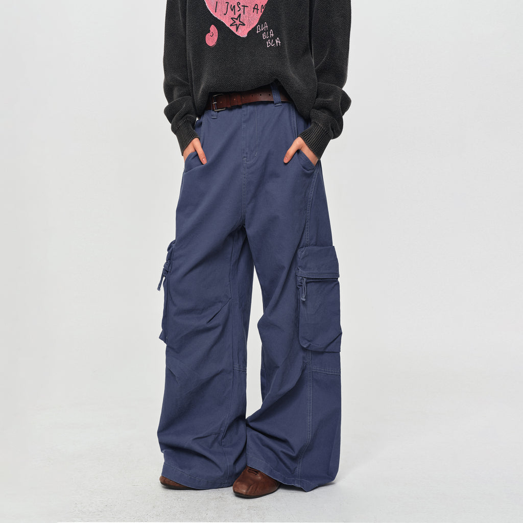 MADWITCH WASHED MULTI-POCKET CARGO PANTS #Z072