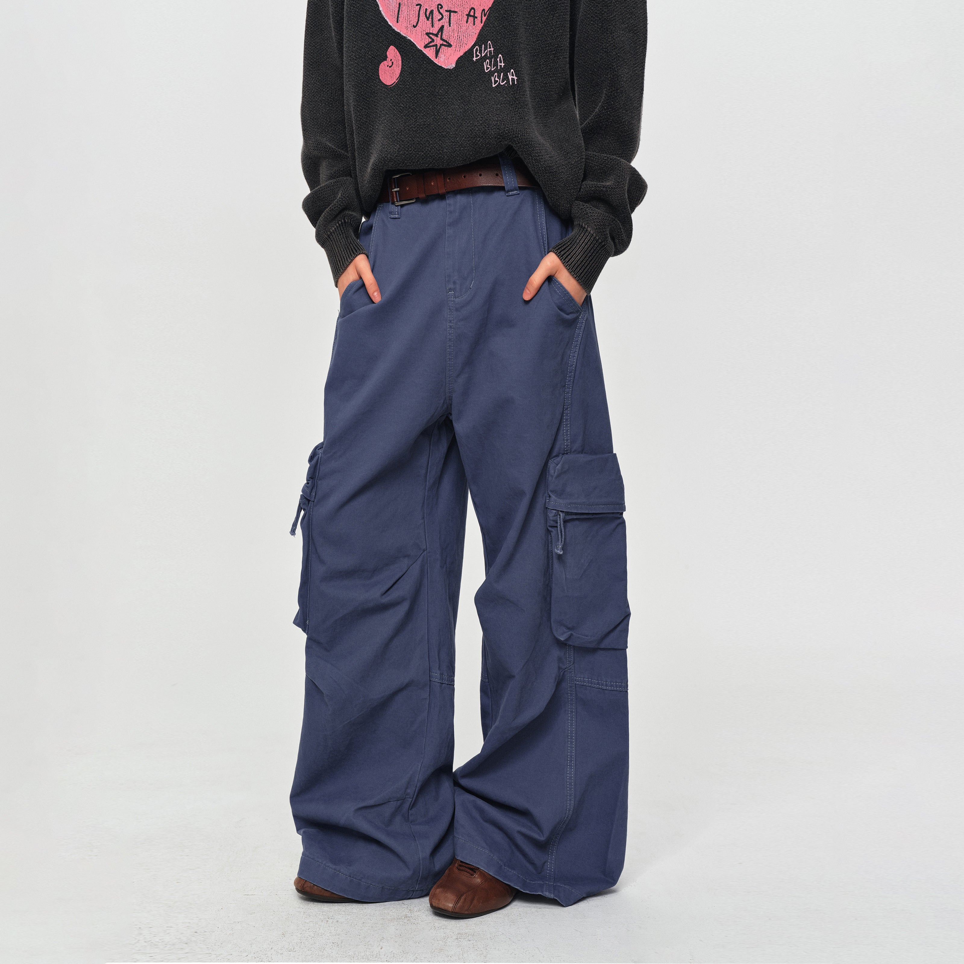 MADWITCH WASHED MULTI-POCKET CARGO PANTS #Z072