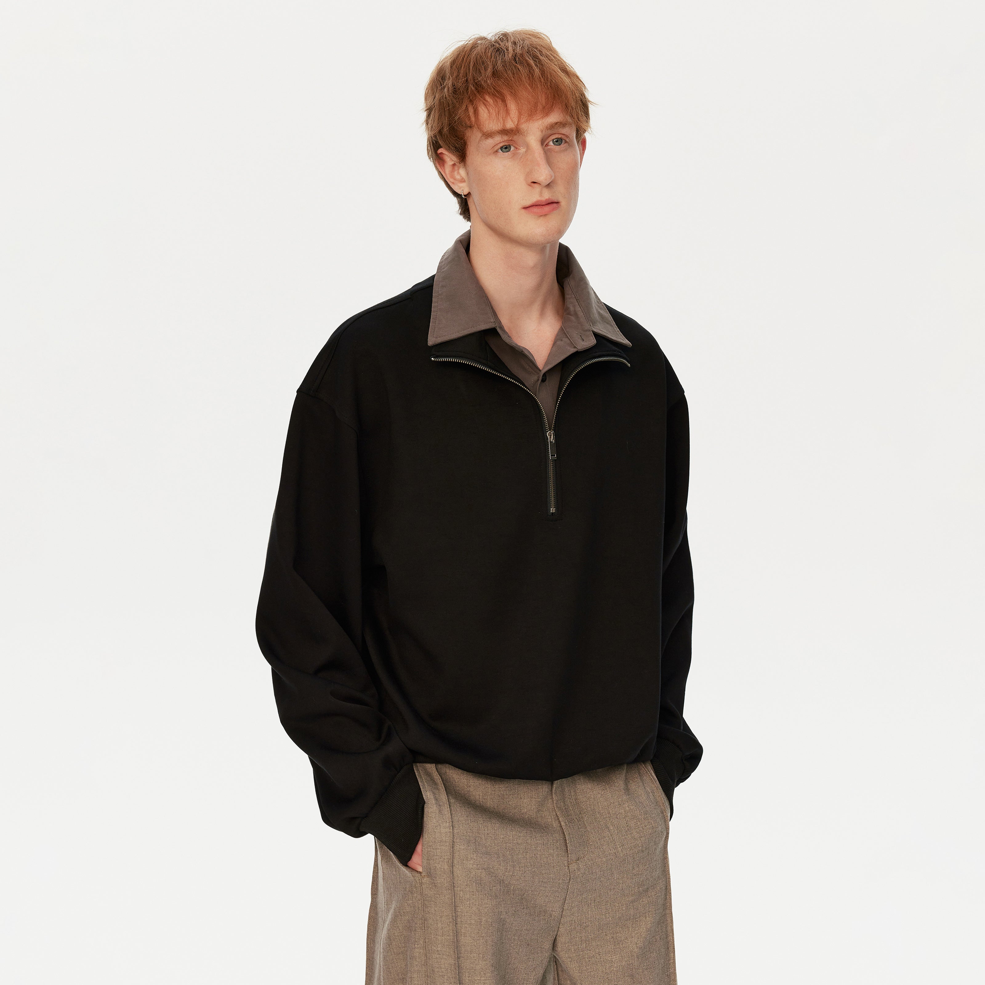 MADWITCH DOUBLE COLLAR SWEATSHIRT #WY730