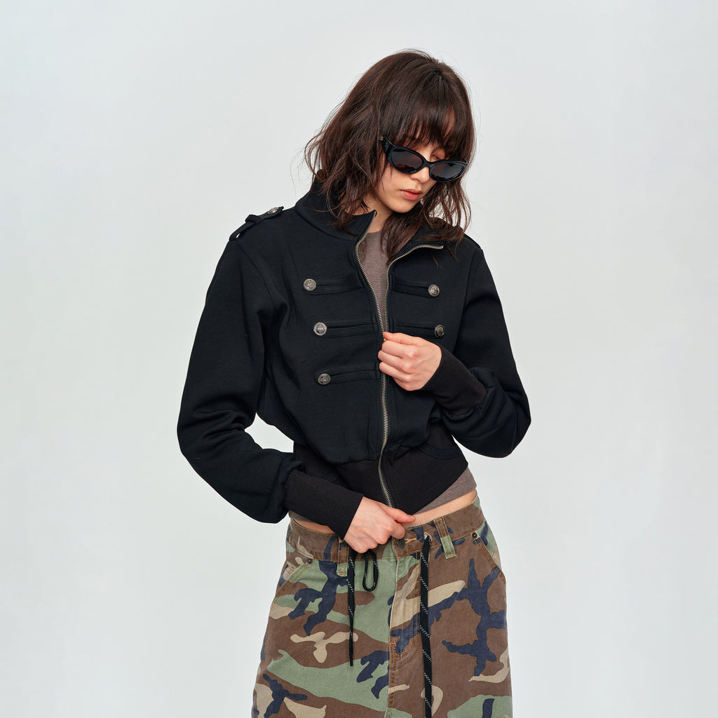 MADWITCH MILITARY NAPOLEON ZIP CARDIGAN #L2026550