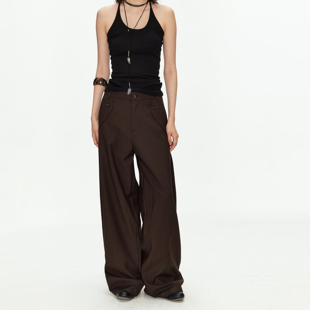 MADWITCH DRAPED WIDE TROUSERS #NR6026