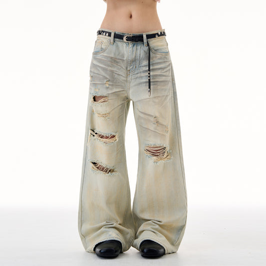 MADWITCH DROP-CROTCH GRAFFITI JEANS #G6831