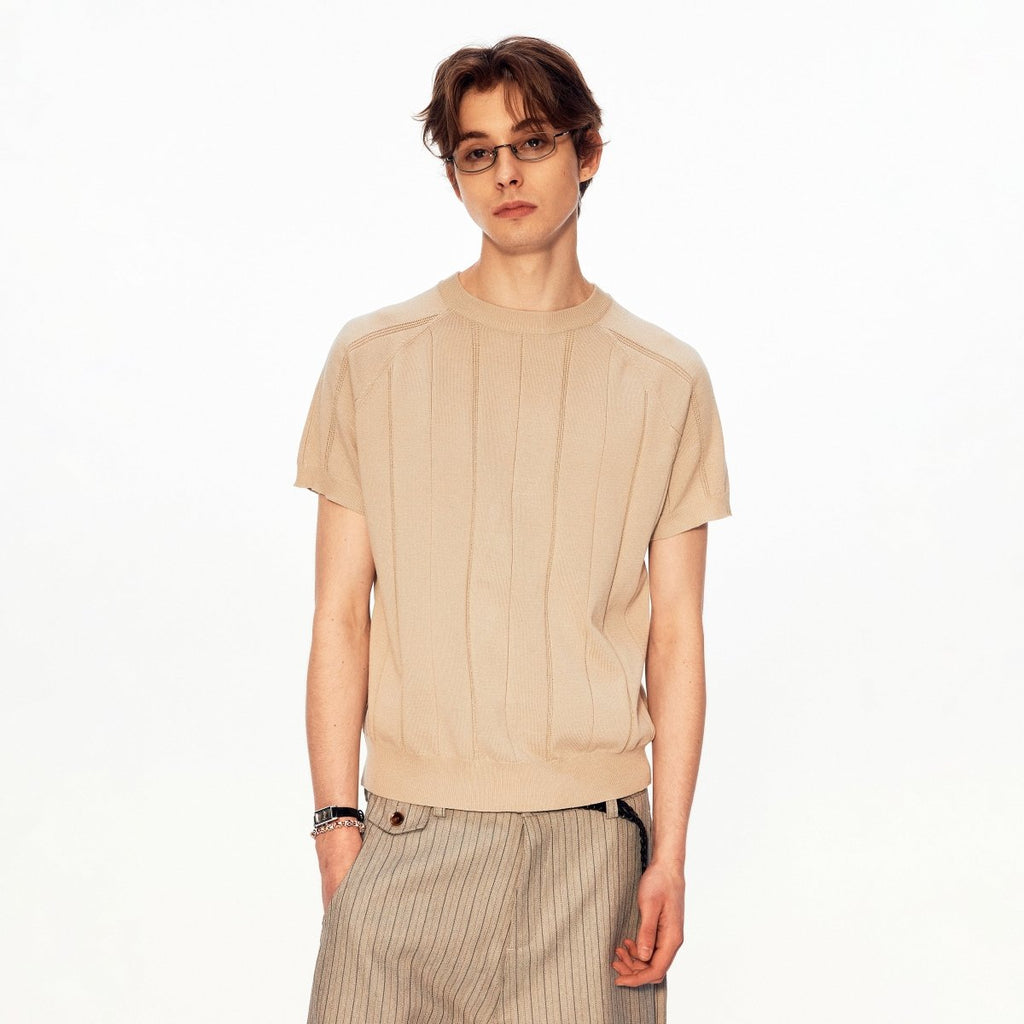 MADWITCH RIBBED RELAXED KNIT TEE 26047 - MadWitch Store