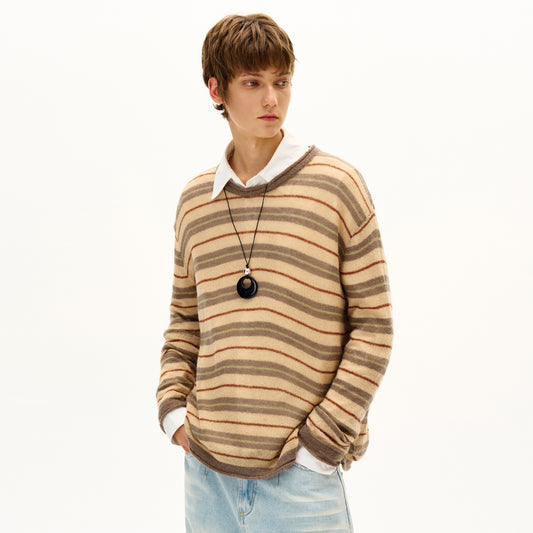 MADWITCH STRIPED KNIT SWEATER #51172