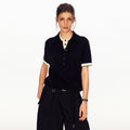 MADWITCH FAUX LAYER LINEN POLO TEE UTU066 - MadWitch Store