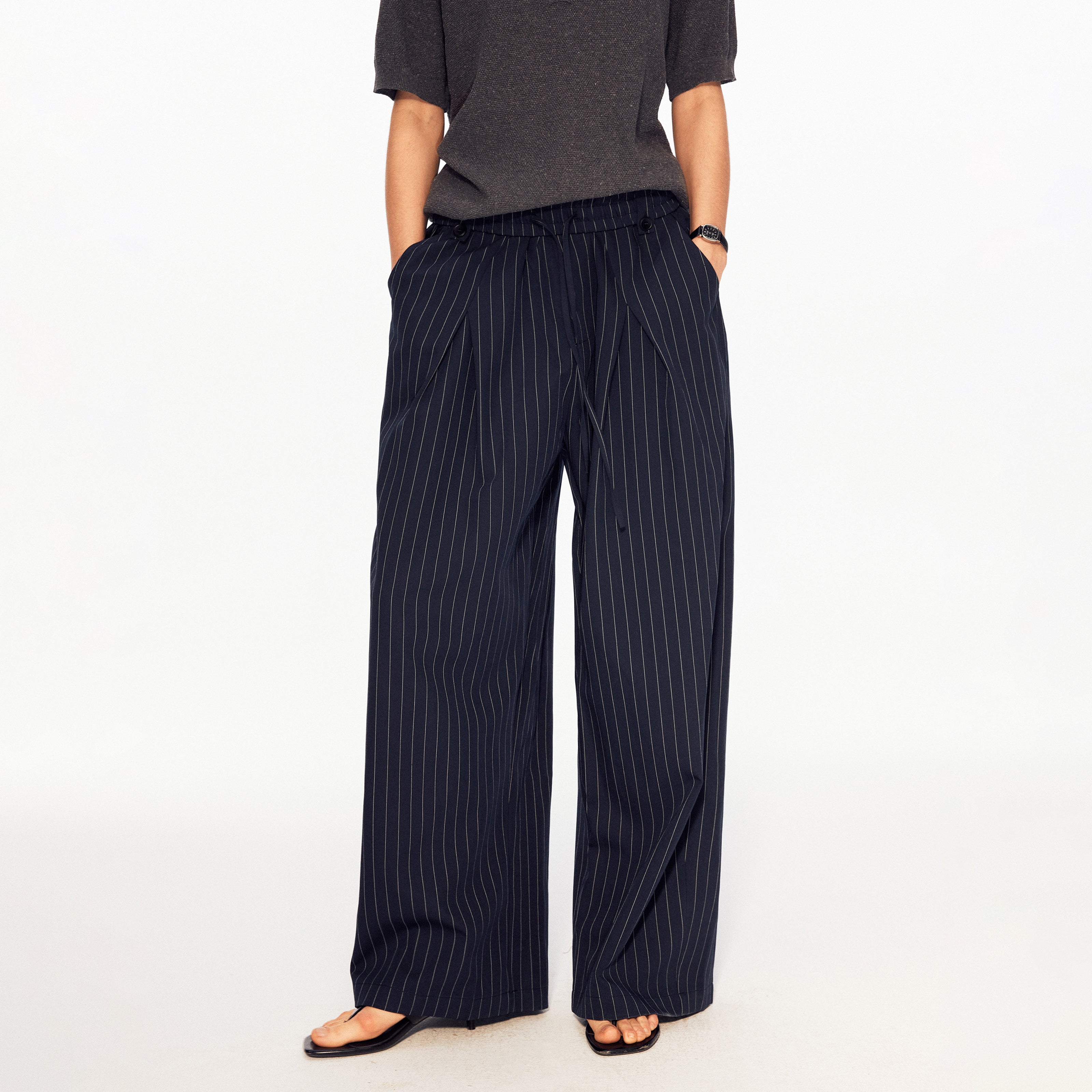 MADWITCH HERITAGE STRIPE WIDE TROUSERS #26048