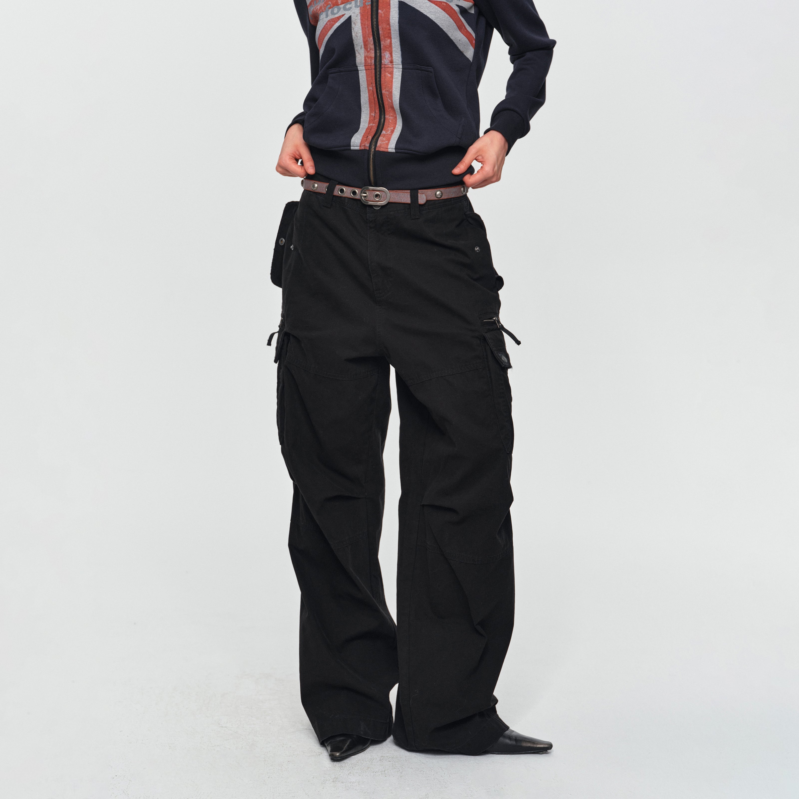 MADWITCH VINTAGE DISTRESSED CARGO PANTS #CK61082