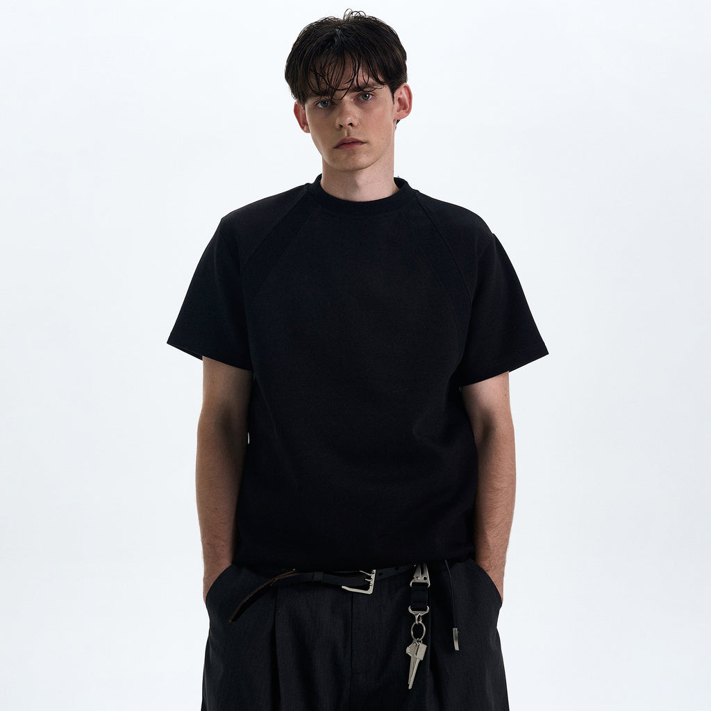 MADWITCH BOXY STRAIGHT SHOULDER T-SHIRT #XY24002