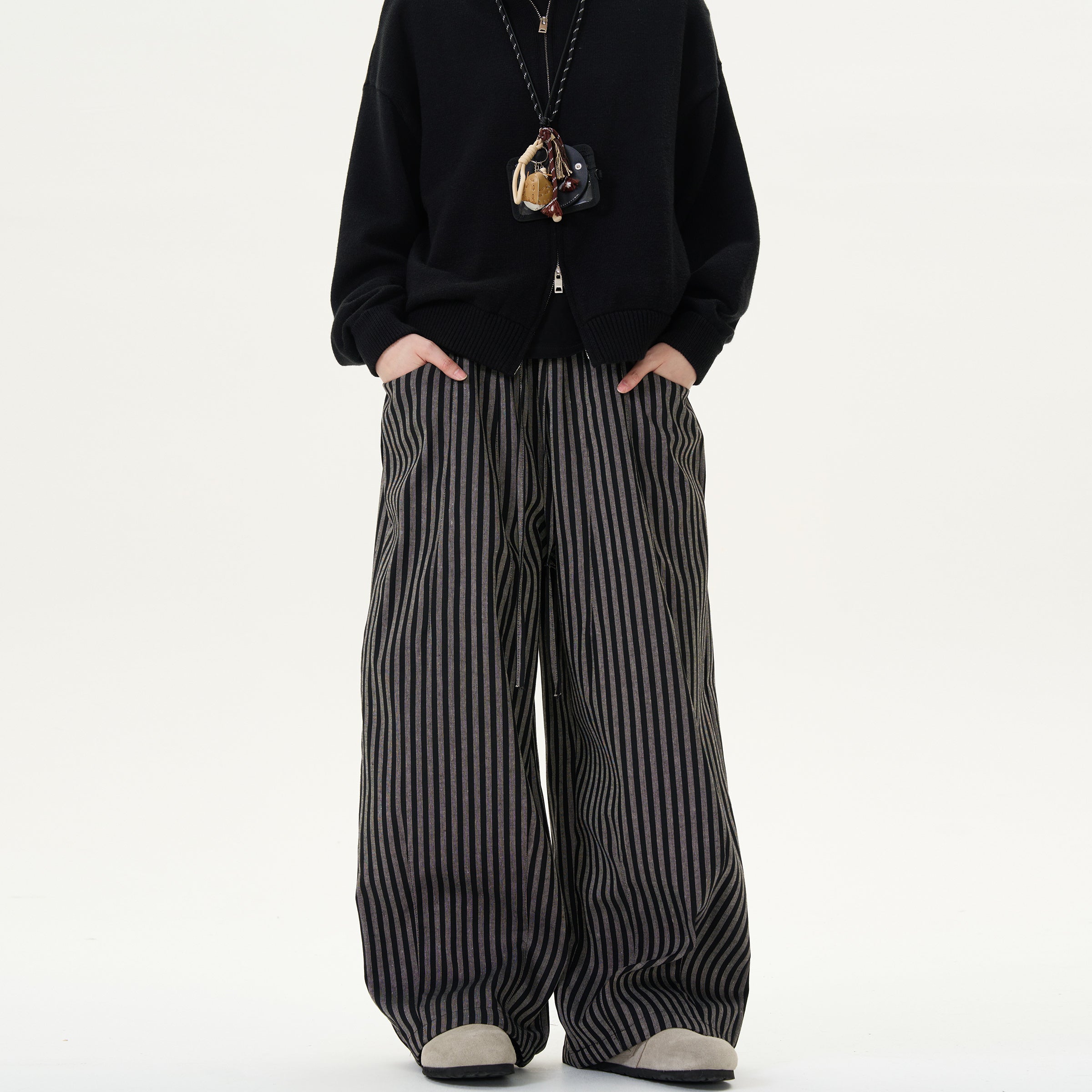 MADWITCH STRIPED DRAPEY CASUAL PANTS #DCC817