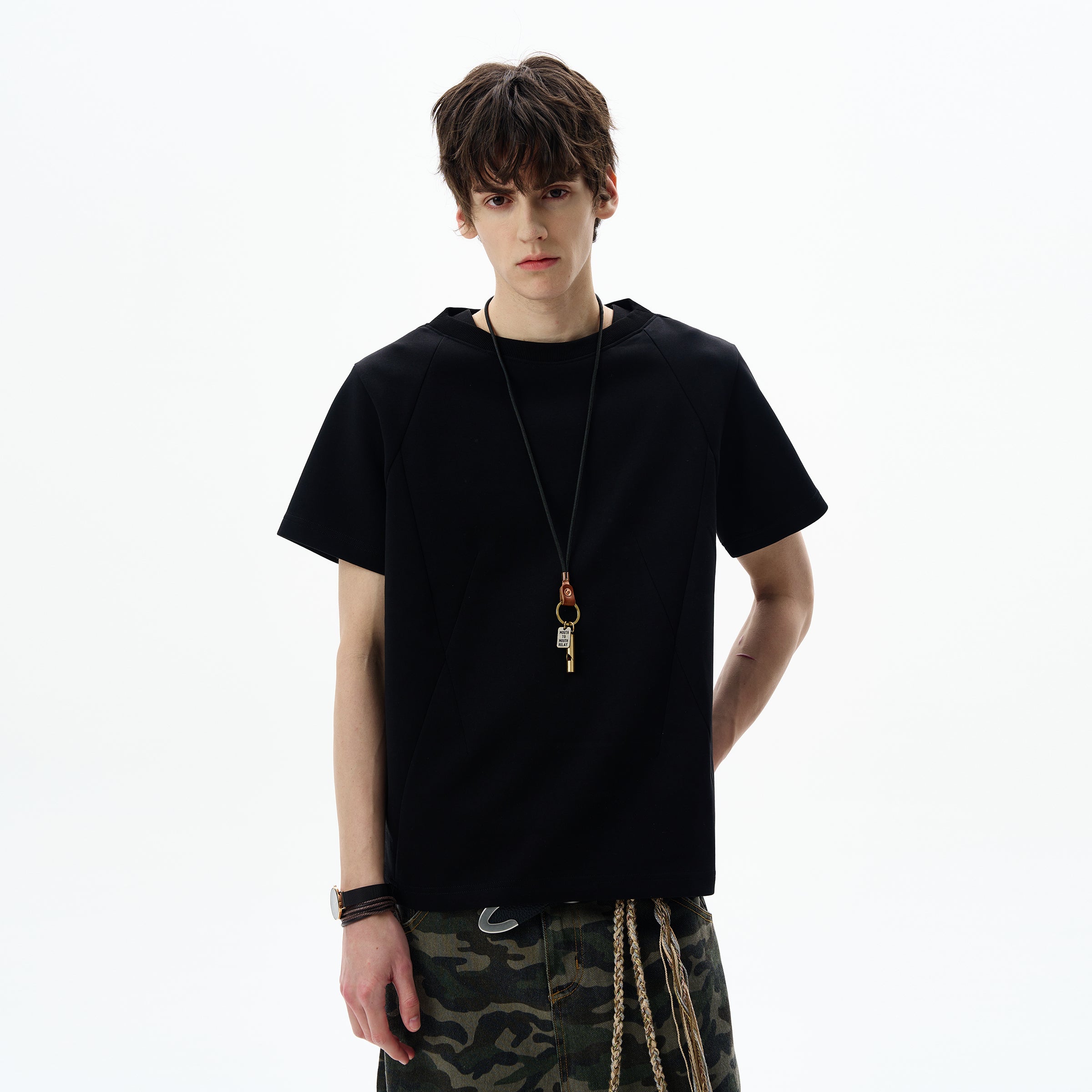 MADWITCH PATCHWORK CASUAL TEE #251410