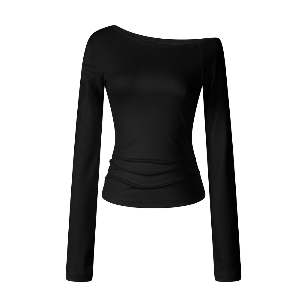 MADWITCH ONE-SHOULDER LYOCELL LONG-SLEEVE TOP #2026111
