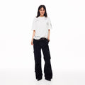 MADWITCH DECONSTRUCTED WASHED FLARE CARGO PANTS #CN61032