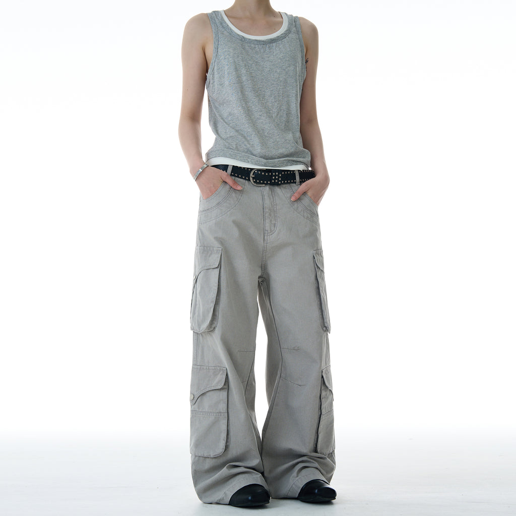 MADWITCH MULTI POCKET CASUAL WORK PANTS #A606
