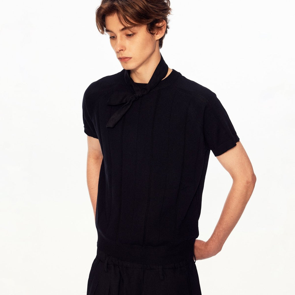 MADWITCH RIBBED RELAXED KNIT TEE 26047 - MadWitch Store