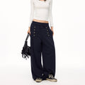 MADWITCH VINTAGE PALACE BUTTONED WIDE-LEG SWEATPANTS #L2026630