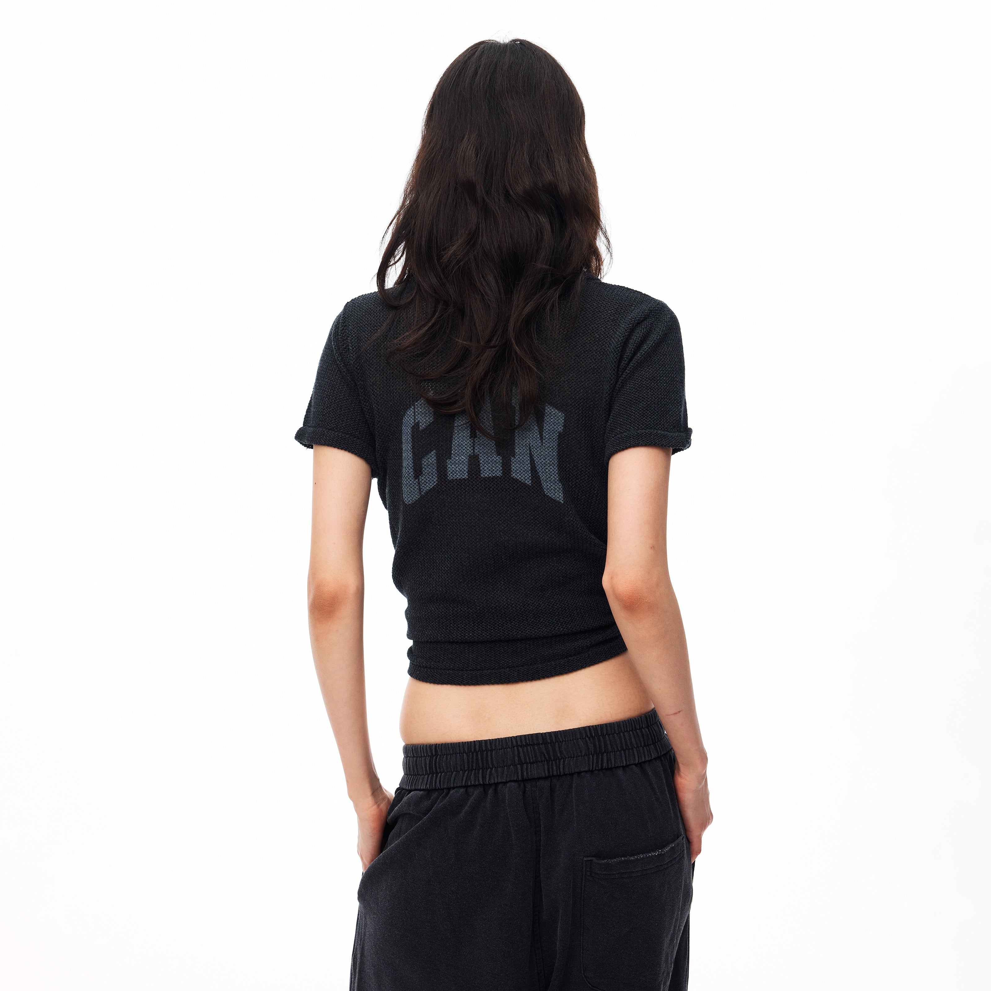 MADWITCH VINTAGE WASHED DISTRESSED KNIT SHORT-SLEEVE T-SHIRT #MYC020