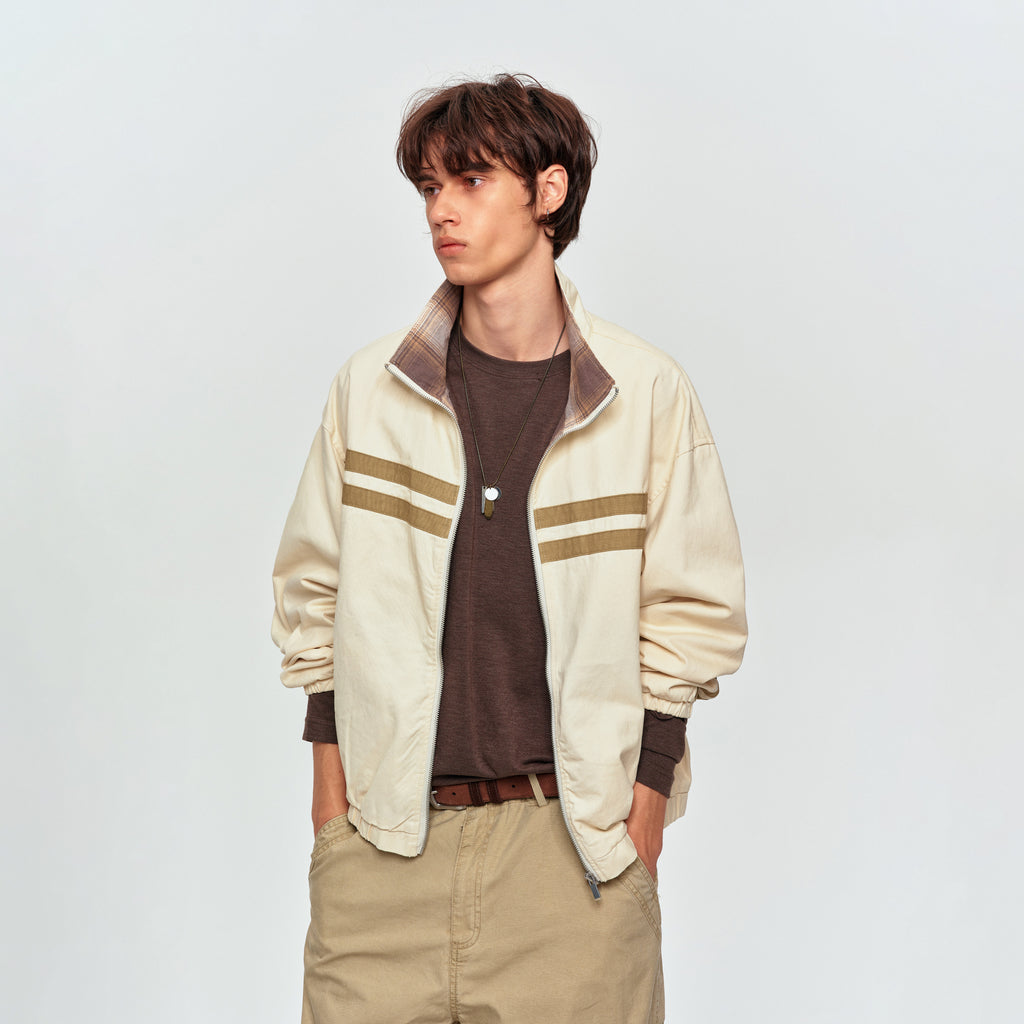 MADWITCH RETRO STRIPED TRACK JACKET #N2111