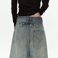 MADWITCH PARIS BUCKLE WASHED JEANS #CK9819D