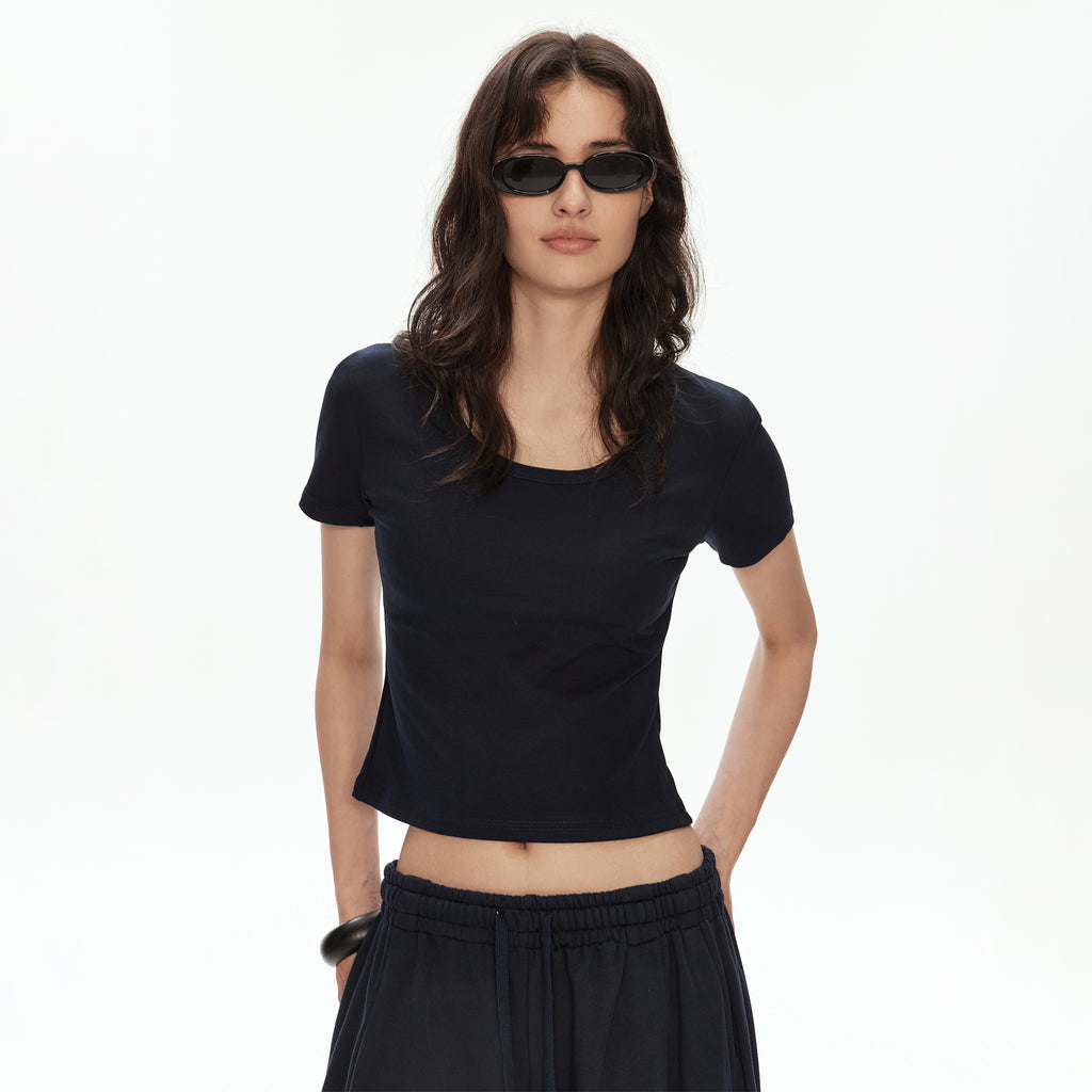 MADWITCH U-NECK CROP TEE #69839