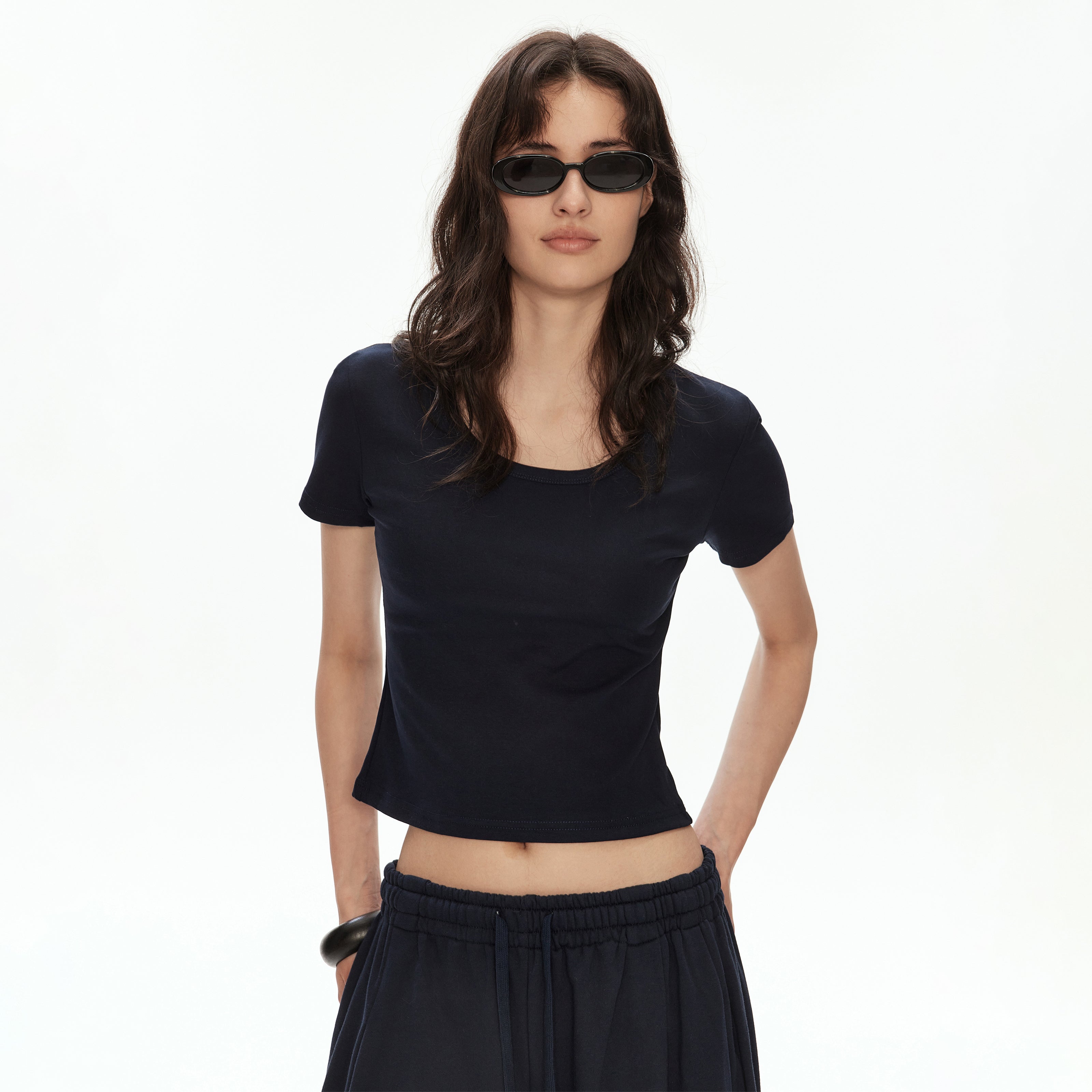 MADWITCH U-NECK CROP TEE #69839