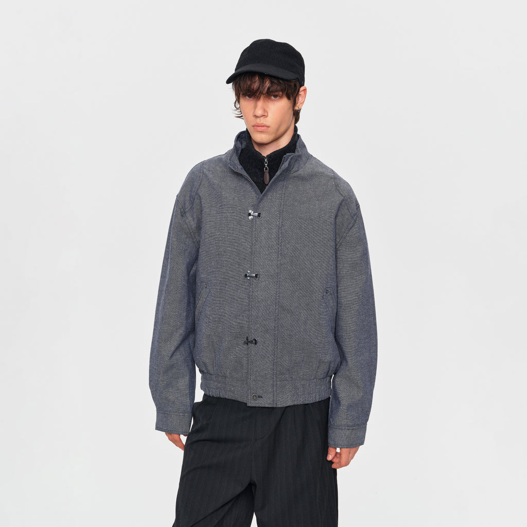 MADWITCH BUCKLE-TAB LINEN-BLEND CROPPED JACKET #991390