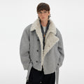 MADWITCH RETRO DOUBLE-BREASTED FUR PARKA #880560