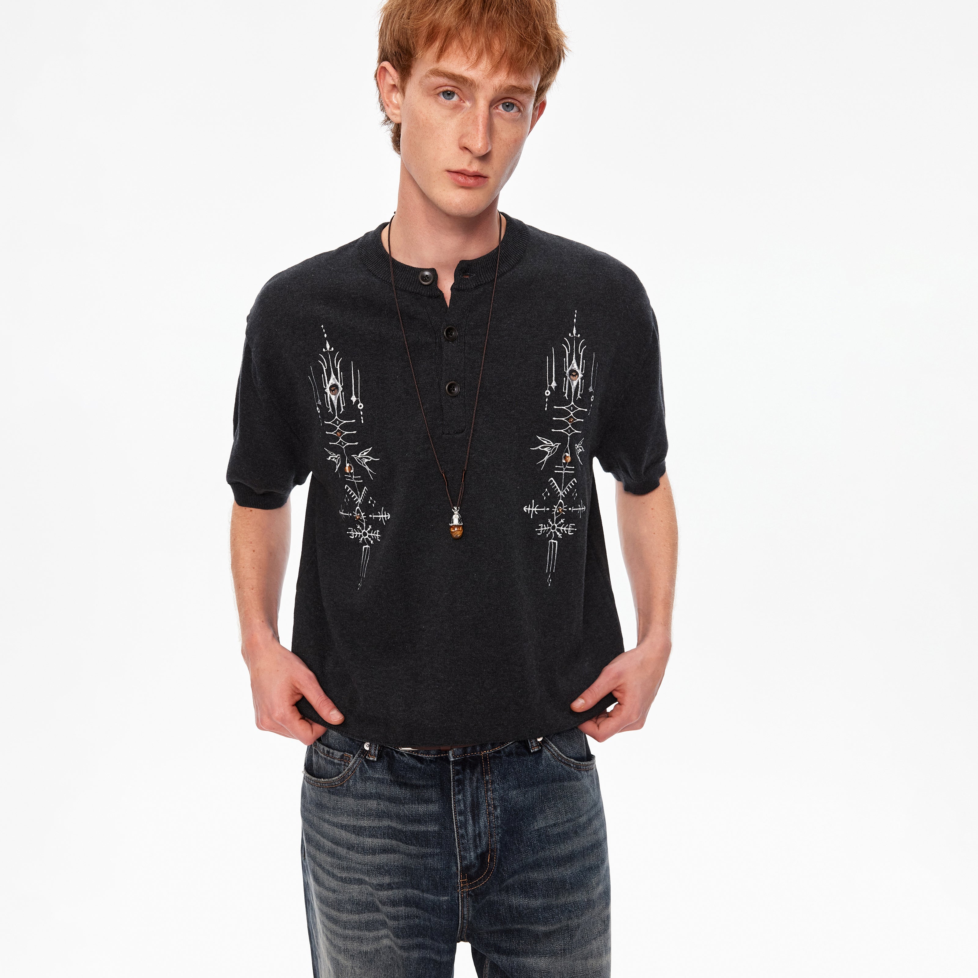 MADWITCH HERITAGE HENLEY SHIRT #991238