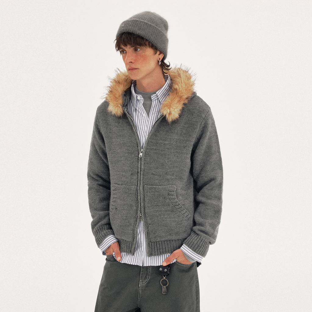 MADWITCH WOOL HOOD CARDIGAN #27428