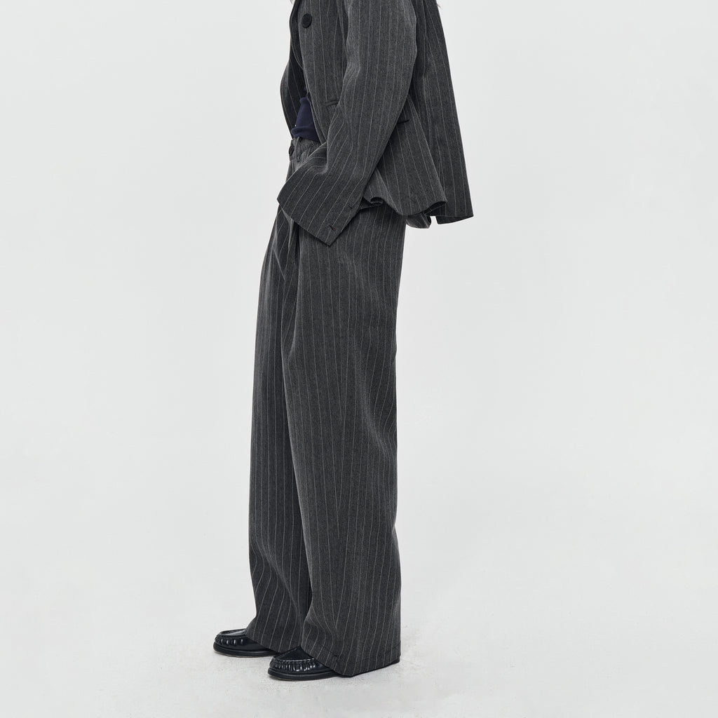 MADWITCH PINSTRIPE WIDE-LEG TROUSERS #AW26124