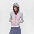 MADWITCH CROPPED CHUNKY-ZIP HOODIE #L2026590