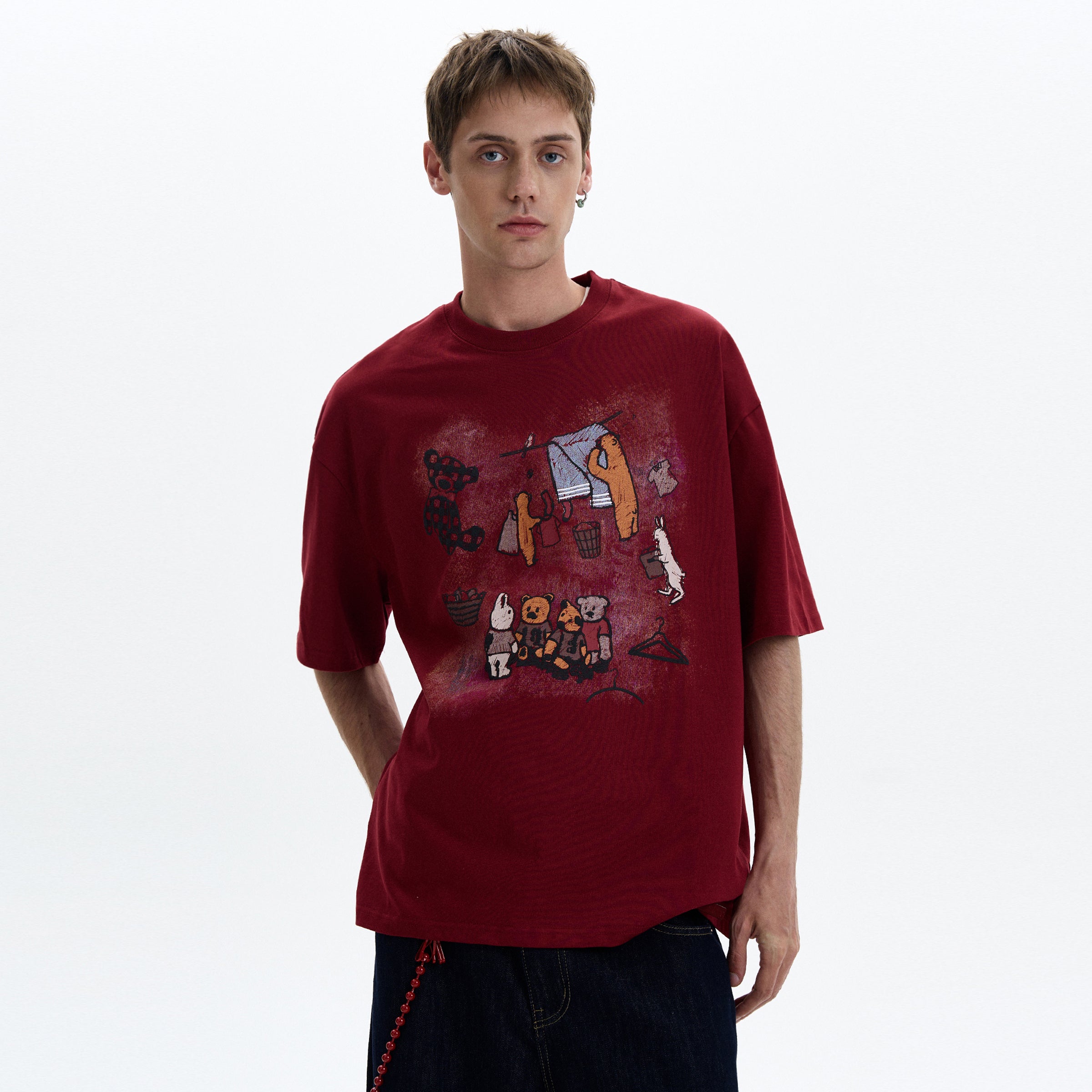 MADWITCH VINTAGE PRINT TEE #321