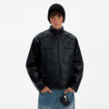 MADWITCH DECONSTRUCTED PU BIKER DOWN JACKET #YR001