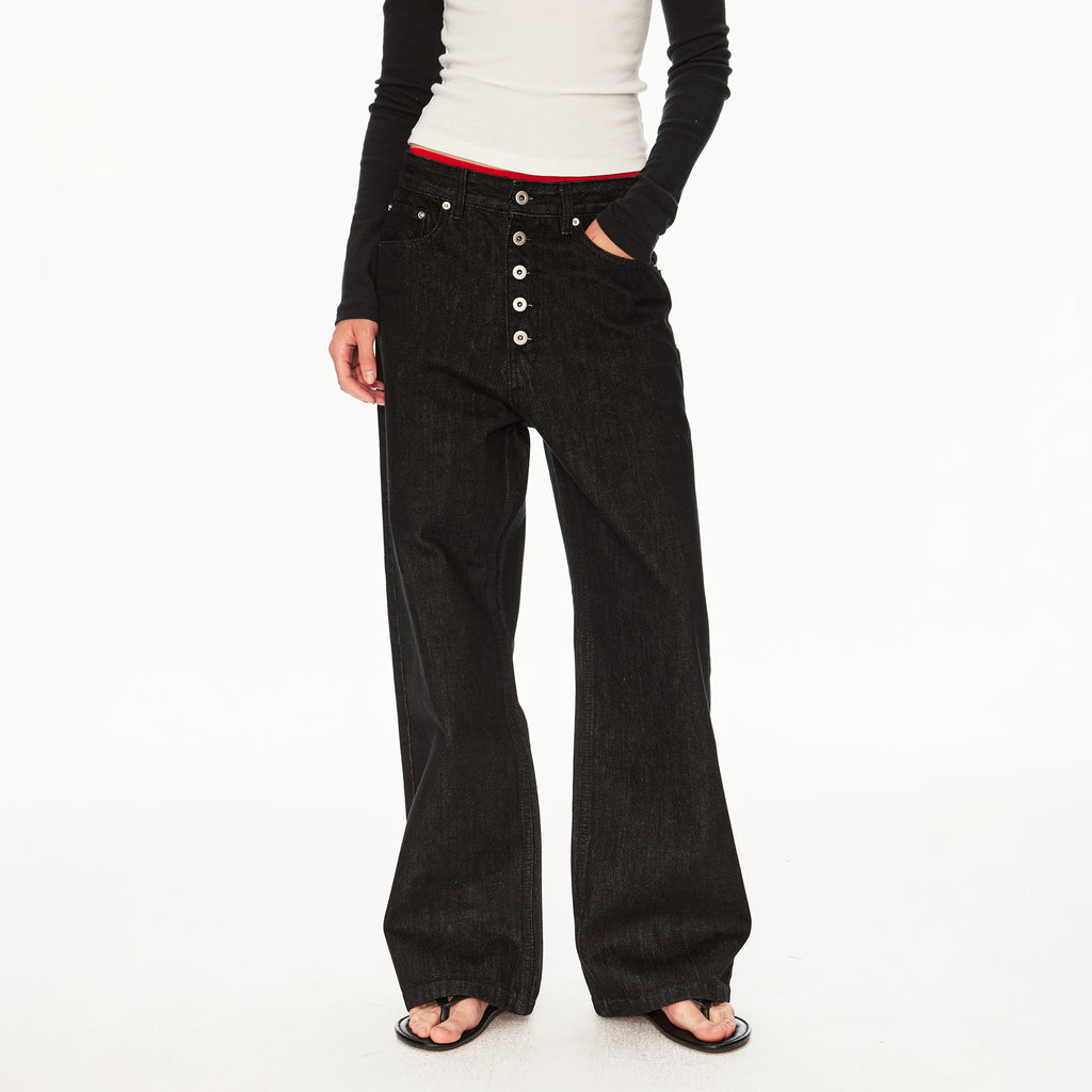 MADWIT VINTAGE BUTTON JEANS #G6969