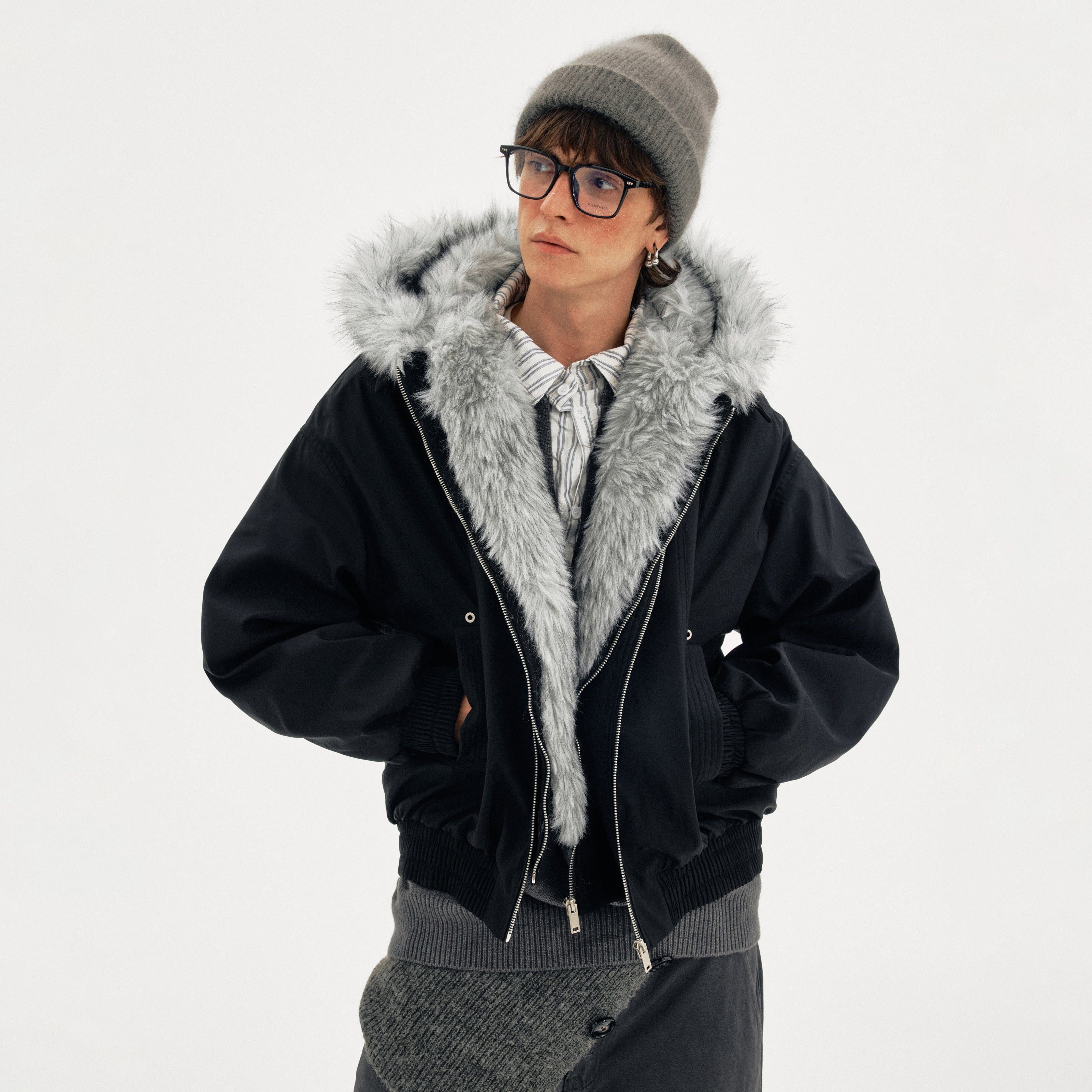 MADWITCH FAUX SHEAR PARKA #990919