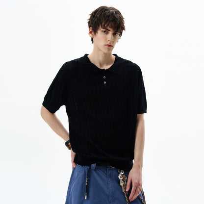 MADWITCH POLO KNIT TEE #LX010
