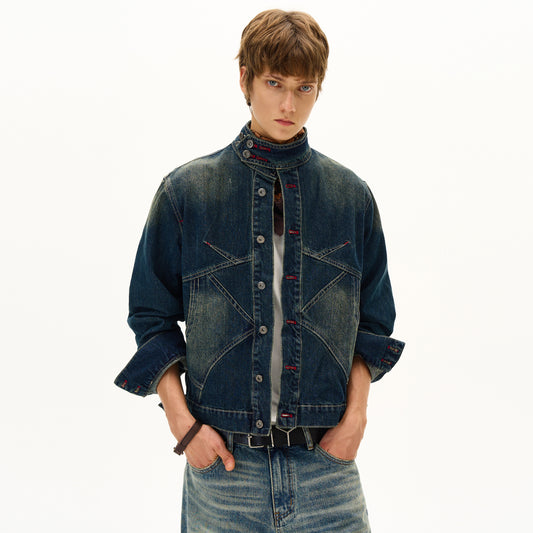 MADWITCH VINTAGE MANDARIN WORK JACKET #DY995