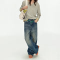 MADWITCH DISTRESSED PARIS BUCKLE JEANS #MC2606