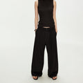 MADWITCH BELTED PLEATED WIDE TROUSERS #Z7611
